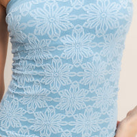 Strapless Jacquard Top