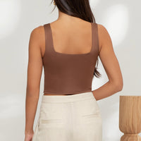 Reversible Square Neck Crop Top