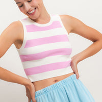 Striped Knit Crop Top