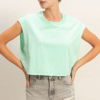 Crew Neck Body Cropped Top
