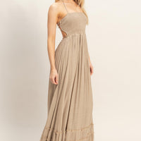 Smocked Halter Maxi