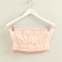 Shirred Bandeau Crop Top