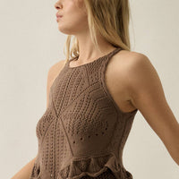 Pointelle Crochet Tank Top