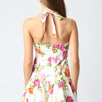 Rose Floral Puff Dress