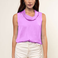 Cowl Neck Sleeveless Top