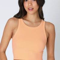 Chevron High Neck Crop