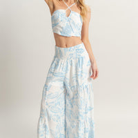 Smocked Leaf Pant