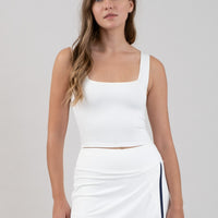 Reversible Square Neck Crop Top