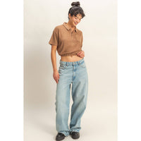 Collared Crop Top