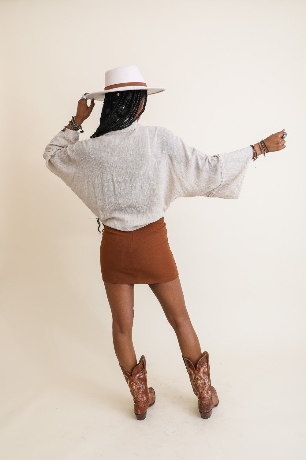 Flounce Sleeve Kimono Wrap