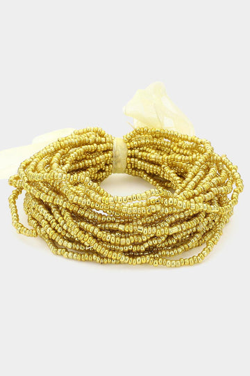 Gold Seed Bead Stack