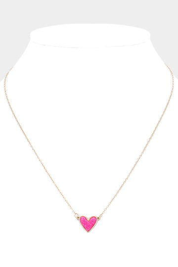 Druzy Heart Necklace
