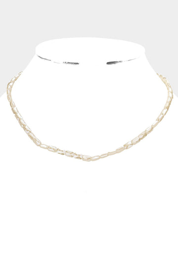 Faceted Rectangle Necklace
