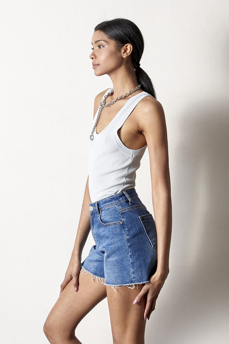 High Rise Midi Short