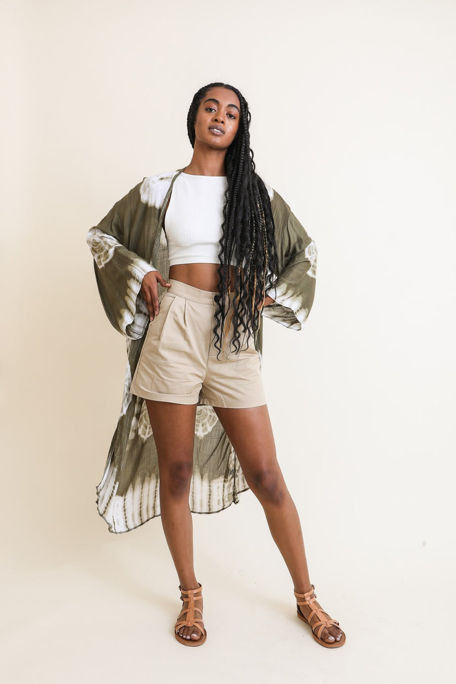 Tie-dye Longline Kimono