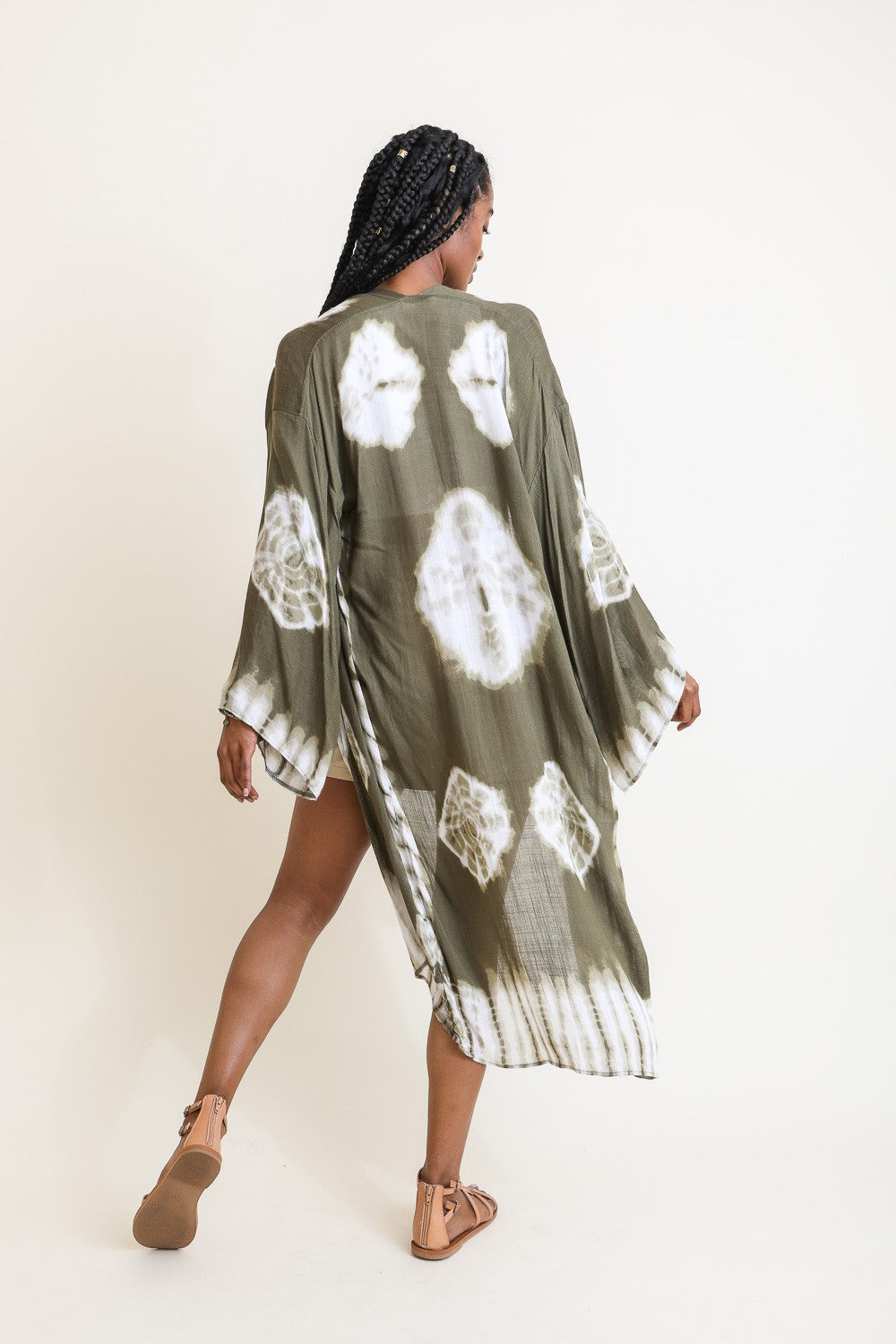 Tie-dye Longline Kimono