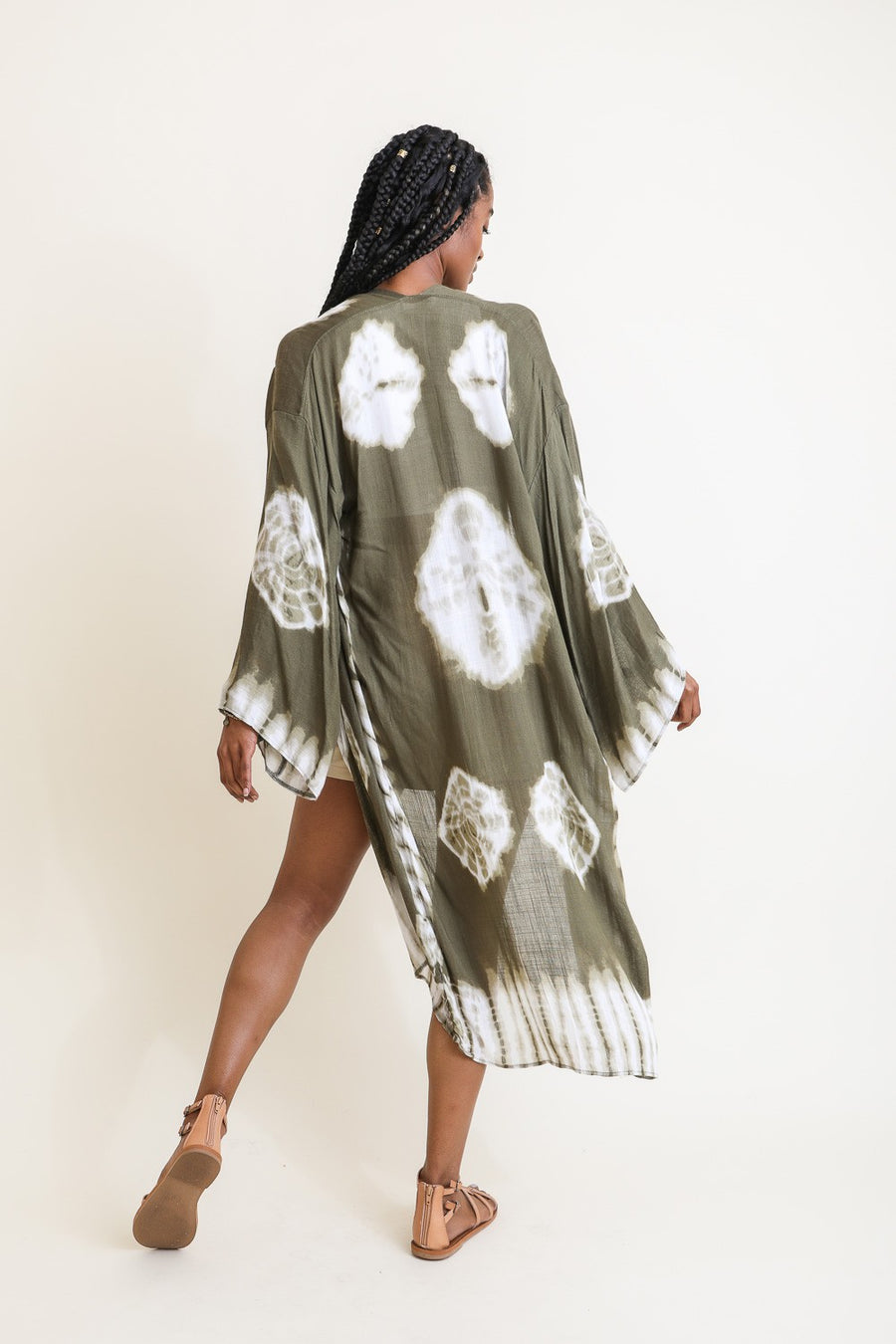 Tie-dye Longline Kimono