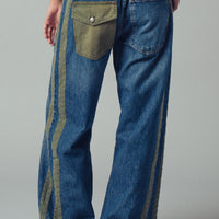 Utility Stripe Jeans
