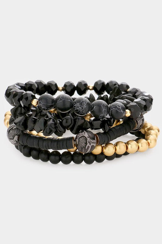 Stone Wood Bracelet