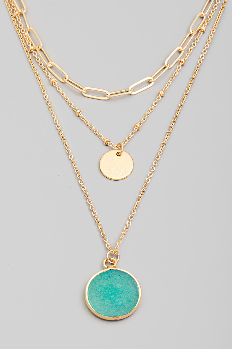 Disc Charm Necklace