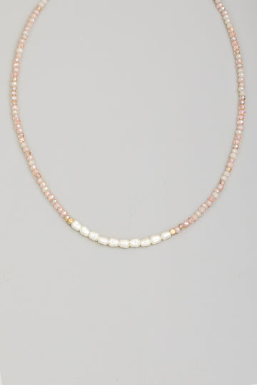 Crystal and Pearl Choker