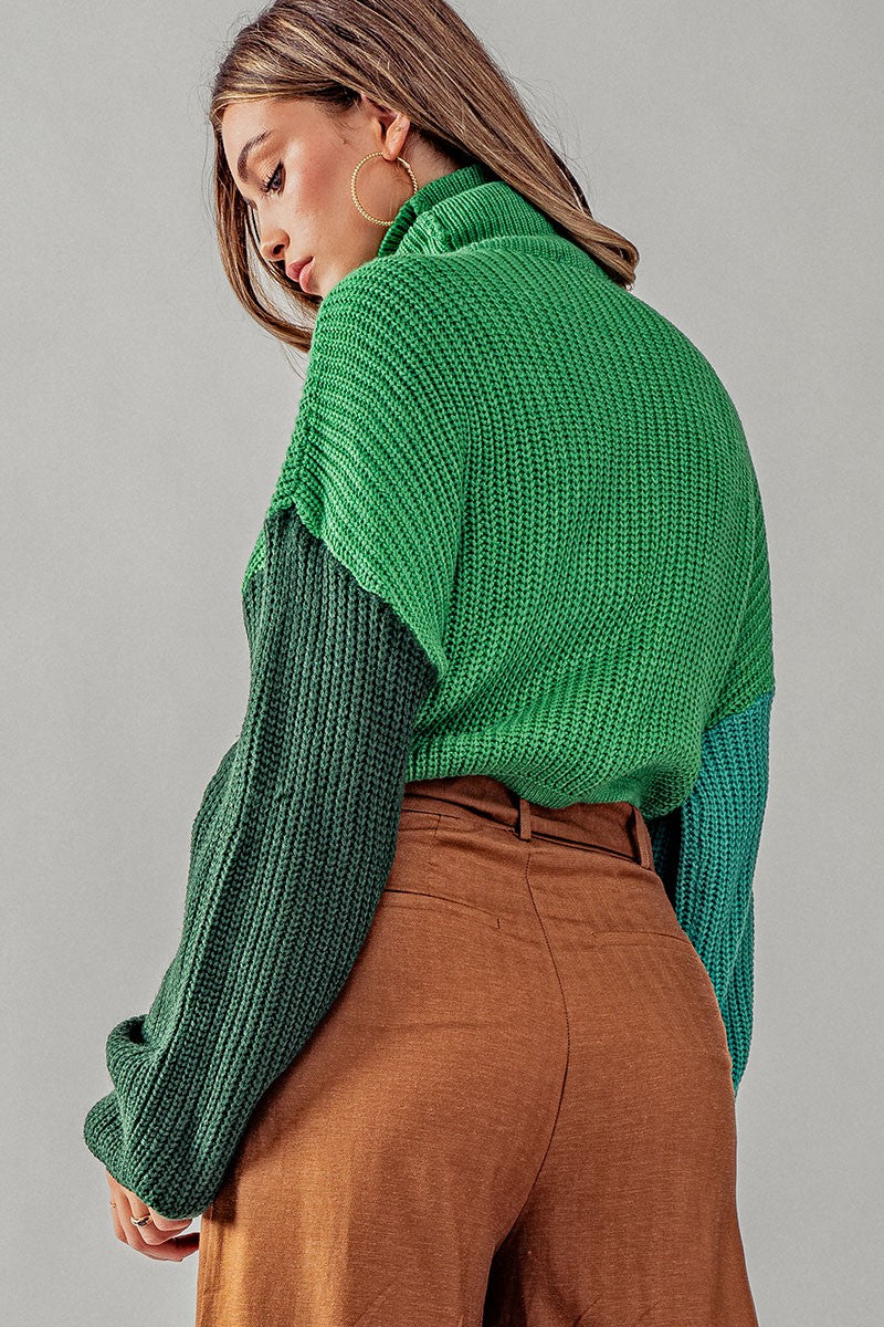 Waffle Knit Crop Sweater