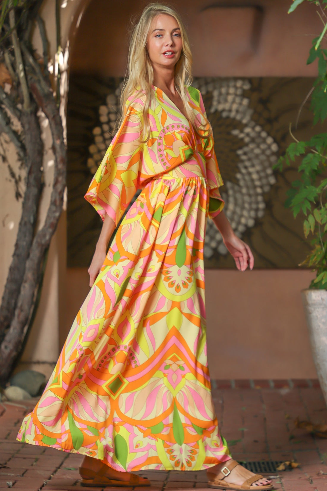 Citrus Kimono Maxi
