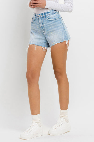 High Rise Distressed Short