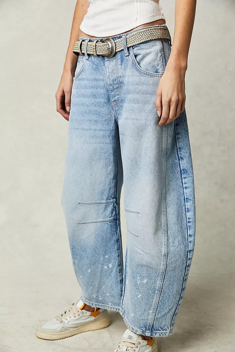 Low Rise Barrel Denim