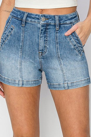 Front Seam High Rise Shorts