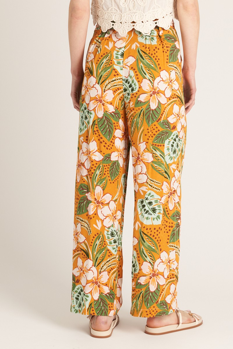 Belted Floral Pants