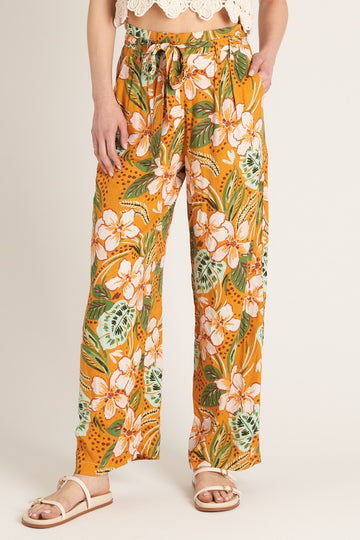 Belted Floral Pants