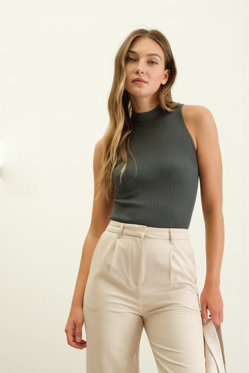 Mock Neck Sweater Top