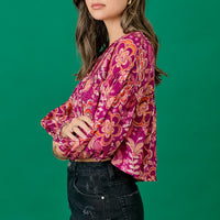 Berry Floral Blouse