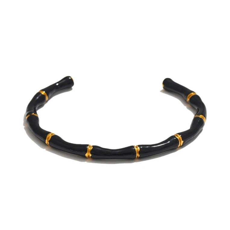 Enamel Bamboo Cuff