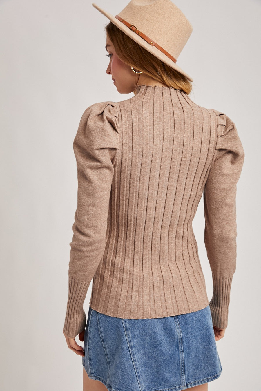 Puff Sleeve Knit Top