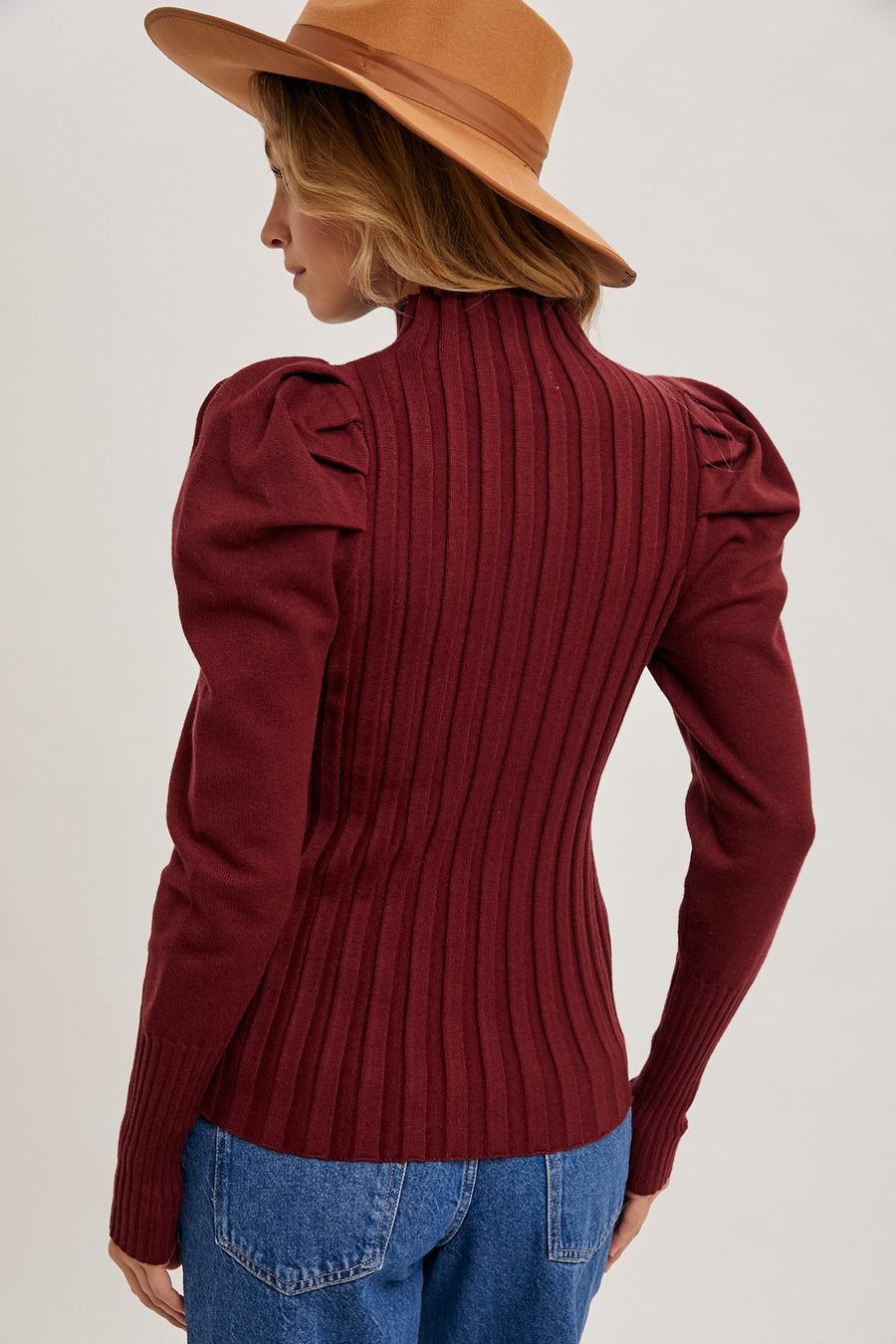 Puff Sleeve Knit Top