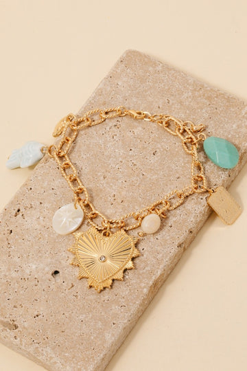 Stone Charm Bracelet