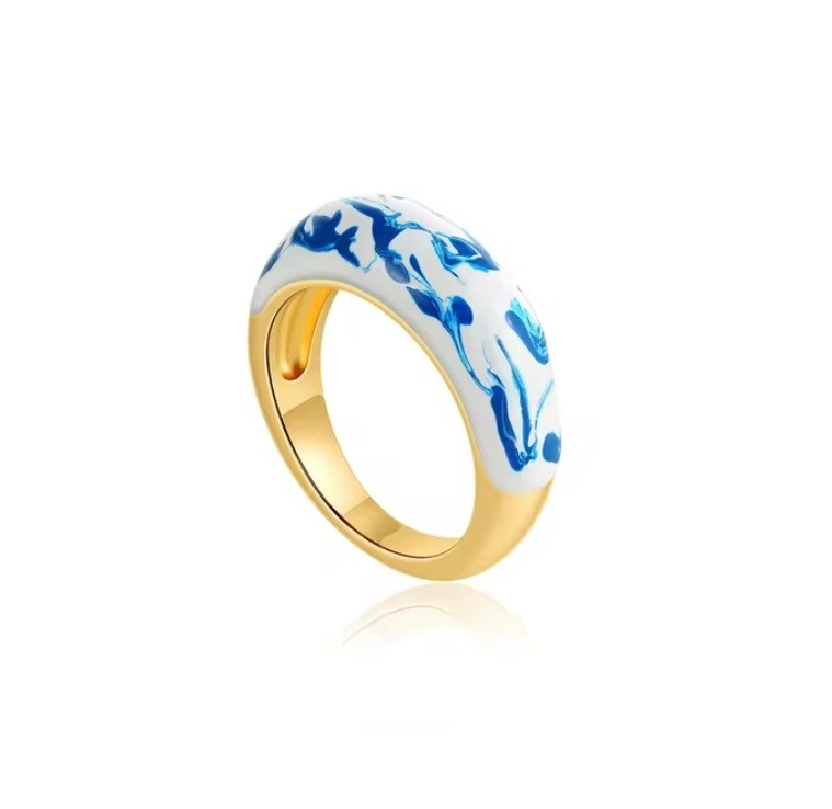 Gold & Enamel Ring
