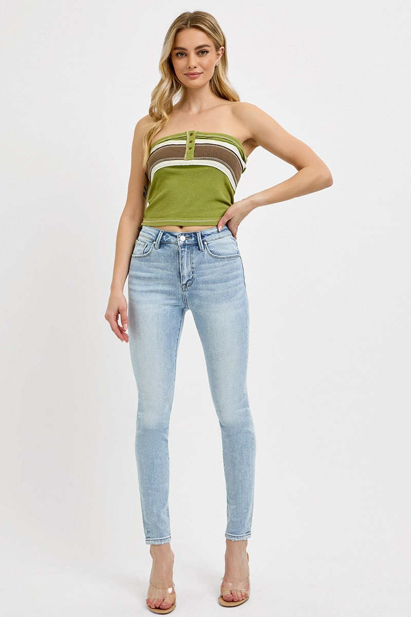 High Rise Ankle Skinny Jean