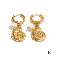 Pearl Shell Hoops
