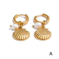 Pearl Shell Hoops