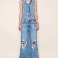 Crossover Wide Leg Jean