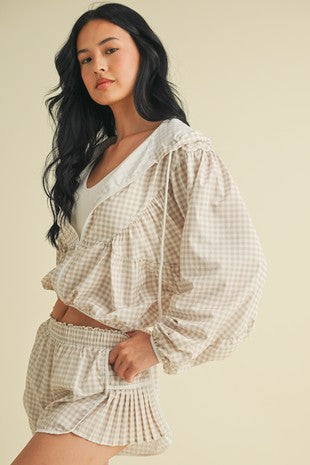 Gingham Windbreaker