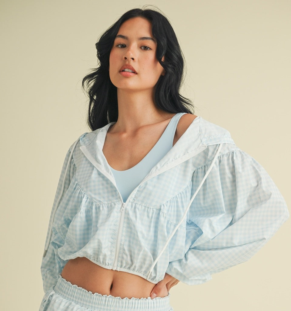 Gingham Windbreaker