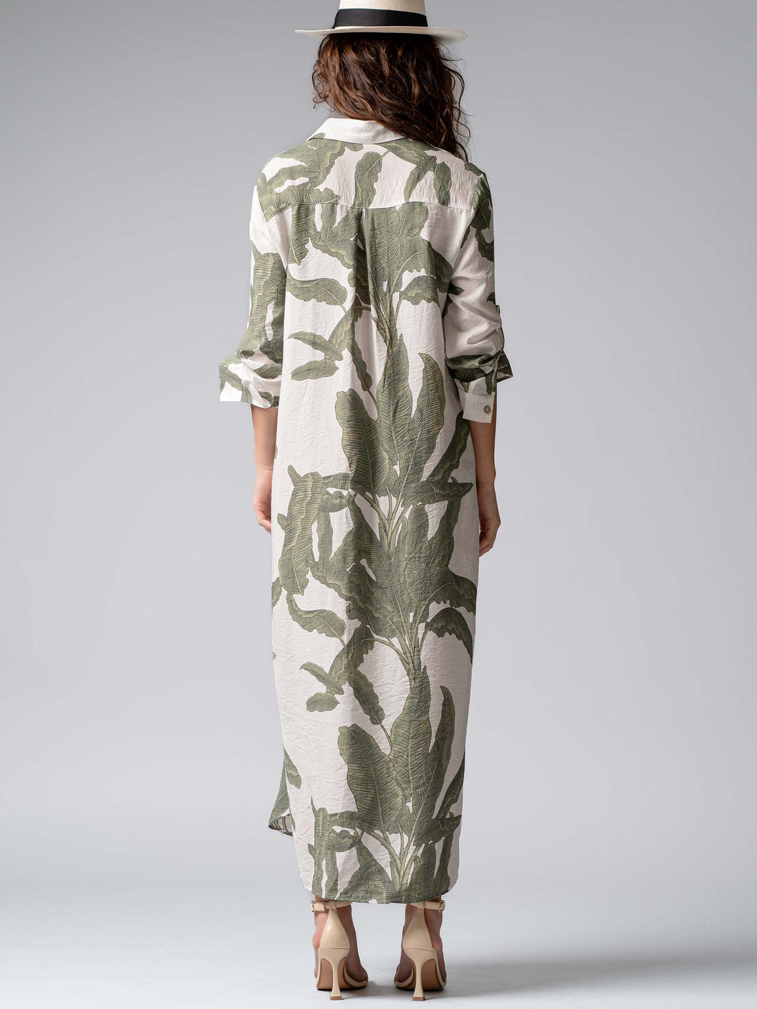 Palm Print Summer Dress