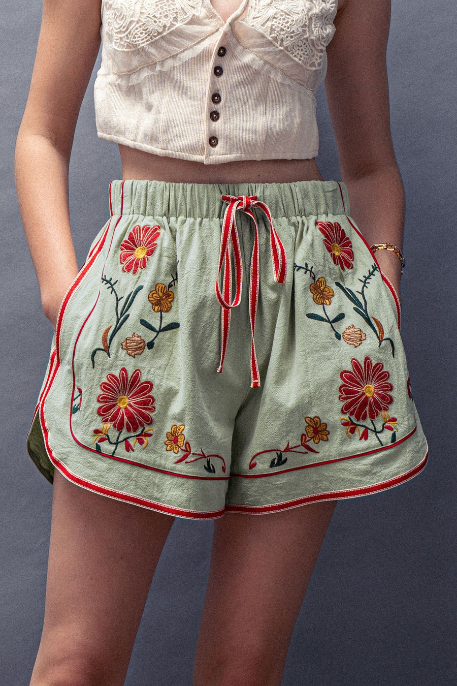 Wildflower Linen Shorts