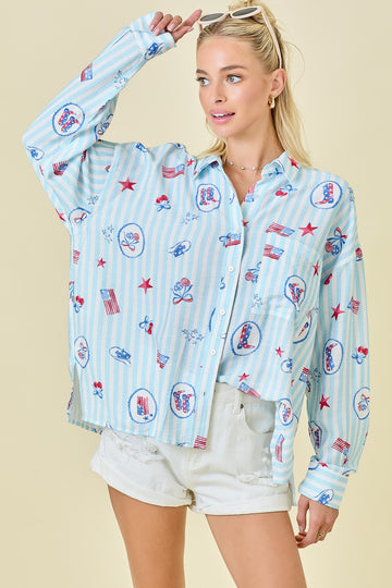 Striped Americana Long Sleeve