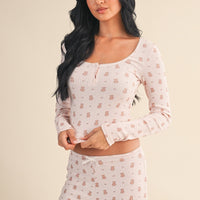 Teddy Pointelle Lounge Top