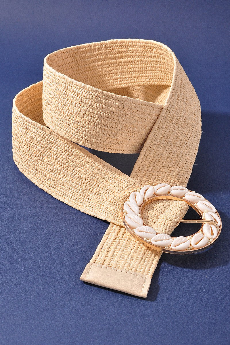 Straw Shell Belt